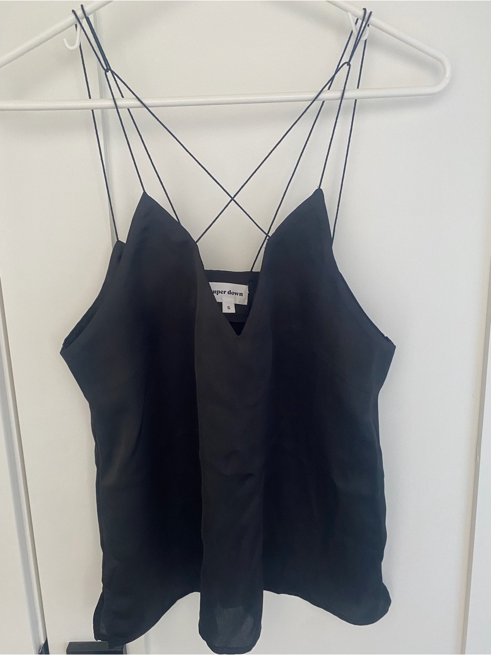 superdown Black Crisscross Strappy Cami